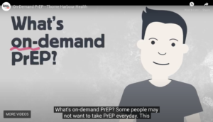 A scene from Thorne Harbour Health’s video about on-demand PrEP.